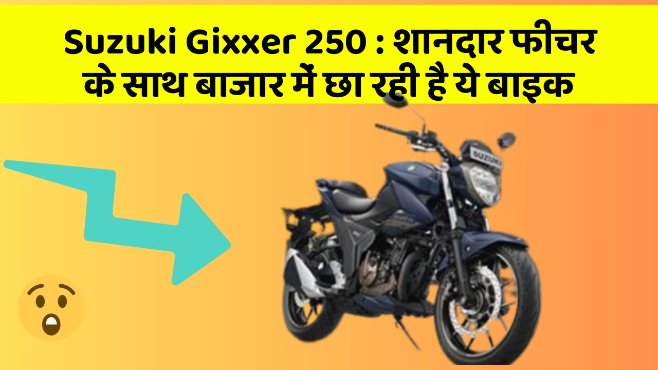 Suzuki Gixxer 250 : शानदार फीचर के साथ बाजार में छा रही है ये बाइक