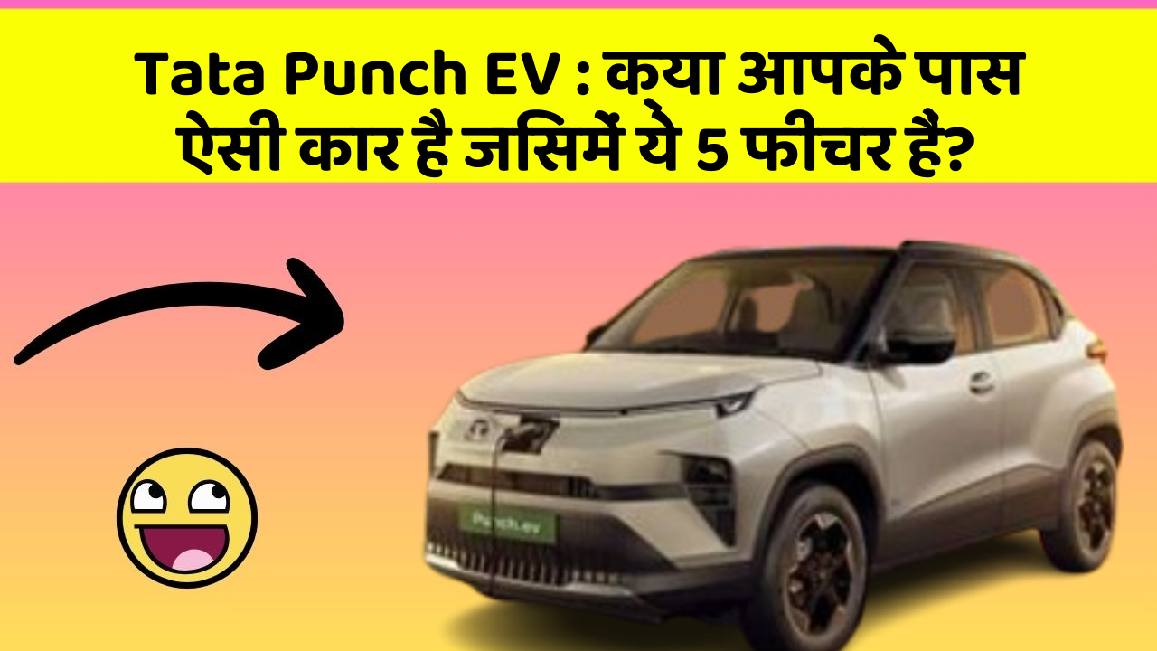 Tata Punch EV : क्या आपके पास ऐसी कार है जिसमें ये 5 फीचर हैं?